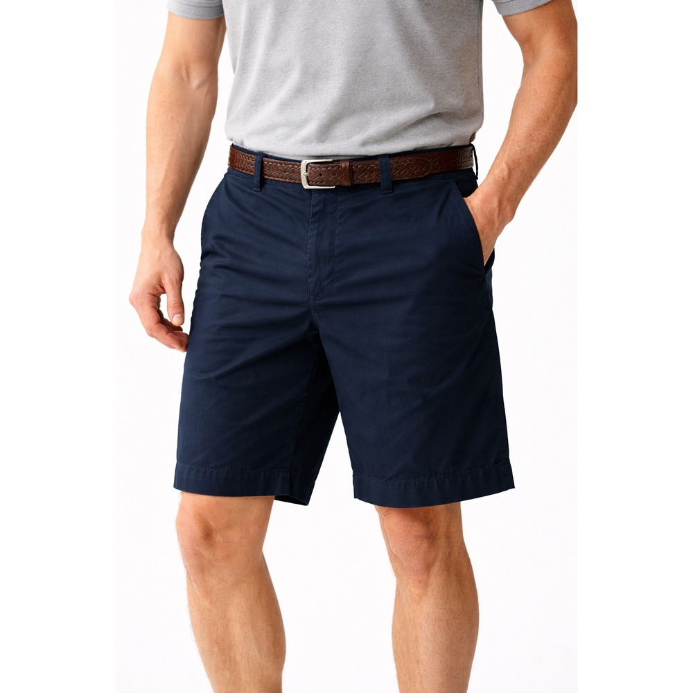 Polo Golf Ralph Lauren Navy Shorts Men's Size 36 Flat Front Classic Chino Cotton